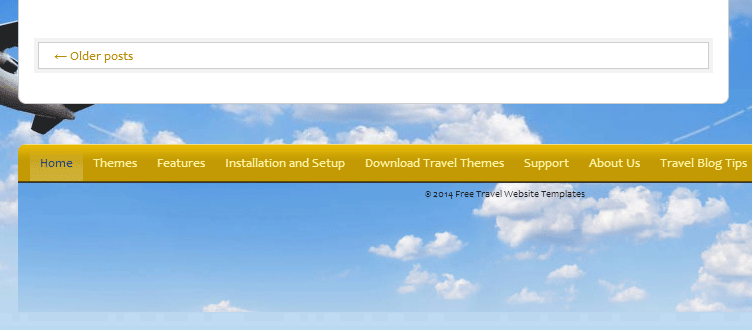Free travel website theme