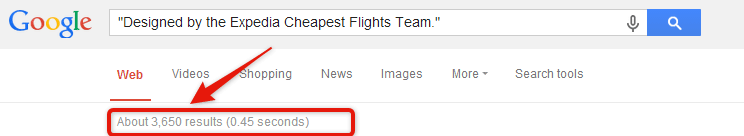 Google search designed by expedia cheapest flights team