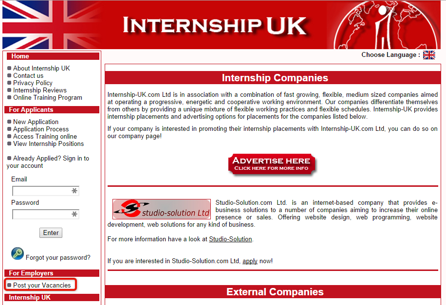 internship examples