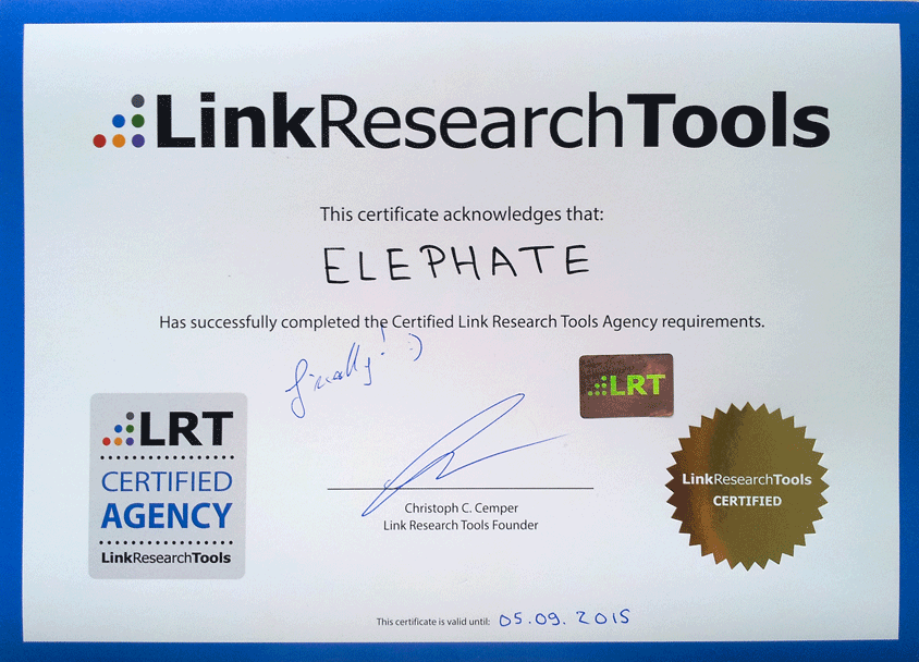 LRT Certified Agency - Elephate