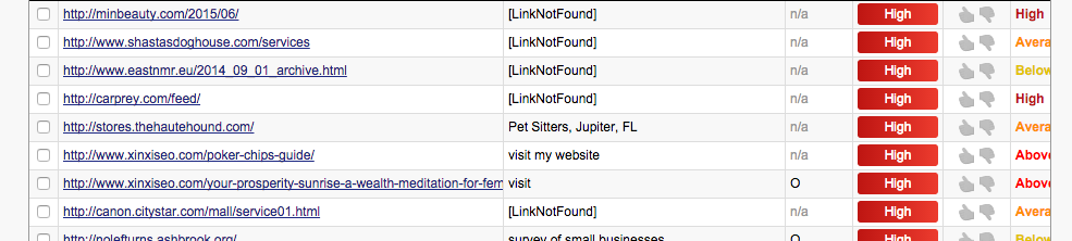 Links from Poker type domains in Thumbtack backlinks