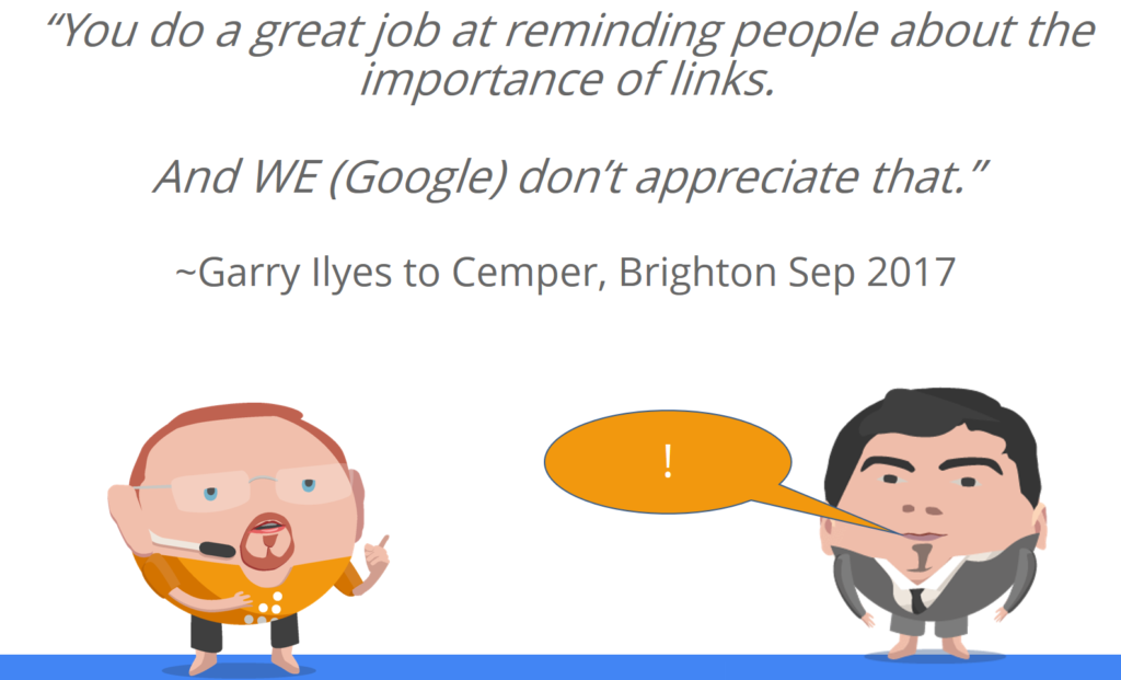 Cemper Reminds People About Links and Google doesn't like it.